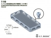 E.T. Model T-110 0.7mm Socket Head Cap Screws 240 pieces