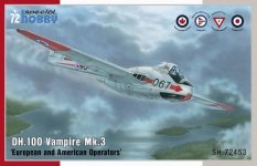 Special Hobby 72453 DH.100 Vampire Mk.3 ’European and American Operators’ 1/72