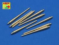 Aber 350L-05 Set of 9pcs 406mm long barrels for US ships for turrets without antiblast covers: North Carolina, Washington (1:350)