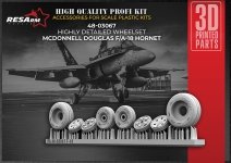 RESArm 72-03067 McDonnell Douglas F/A-18 Hornet - Wheels under load (3D resin printing) 1/72
