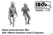 IBG 72U033 Italian Autocannone 3Ro with 100mm Howitzer Crew (3d printed set - 2 figures) 1/72