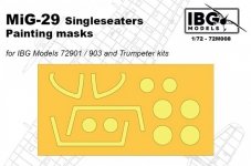 IBG 72M008 MiG-29 Singleseaters Painting masks for IBG Models 72901 / 72903 and Trumpeter kit 1/72
