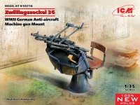 ICM 35714 Zwillingssockel 36 WWII German Anti-aircraft Machine gun Mount 1/35