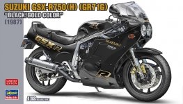 Hasegawa 21749 SUZUKI GSX-R750(H)(GR71G) “BLACK/GOLD COLOR” 1/12