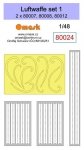 Omask 80024 Luftwaffe Set 1 (2 x 80007, 80008, 80012) 1/48
