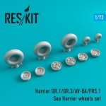 RESKIT RS72-0211 Harrier GR.1/GR.3/AV-8A/FRS.1/Sea Harrier  wheels set 1/72