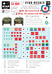 Star Decals 35-968 British 4th & 27th Armoured Brigade 1/35