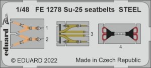 Eduard FE1278 Su-25 seatbelts STEEL ZVEZDA 1/48