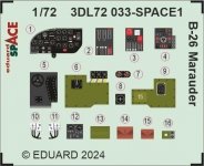 Eduard 3DL72033 B-26 Marauder SPACE EDUARD, HASEGAWA 1/72