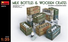 Miniart 35573 MILK BOTTLES & WOODEN CRATES (1:35)