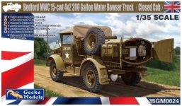 Gecko Models 35GM0024 Bedford MWC 15-cwt 4x2 200 Gallon Water Bowser Truck Closed Cab 1/35