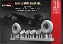 RESArm 48-03011 HURRICANE VAR 1 - Wheels under load (3D resin printing) 1/48