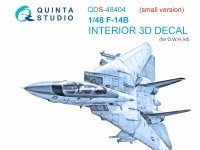 Quinta Studio QDS-48404 F-14B 3D-Printed & coloured Interior on decal paper (GWH) (small version) 1/48