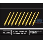 Flyhawk FH350118 USN 8 inch 203mm L/55 Metal Barrels (9 Pcs.) 1/350