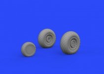 Eduard 672206 B-25 wheels HASEGAWA 1/72