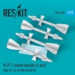 RESKIT RS72-0309 R-27 T soviet missile (4 pcs) 1/72