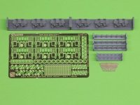 Master SM-350-093 USN 40 mm/56 Bofors quadruple mount ver.1 / with Mk-51 director - (resin, PE and turned parts) - (6pcs) 1:350