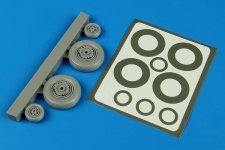 Aires 4593 S2F Tracker wheels & paint masks 1/48 Kinetic
