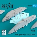 RESKIT RS72-0338 PIVOT PYLONS FOR F-111 (A,C,D,E,F) (4 PCS) 1/72