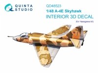 Quinta Studio QD48523 A-4E 3D-Printed & coloured Interior on decal paper (Hasegawa/Hobby2000) 1/48