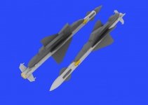Eduard 648432 R-23R missiles for MiG-23 EDUARD, TRUMPETER 1/48