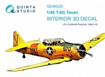 Quinta Studio QD48228 T-6G 3D-Printed & coloured Interior on decal paper (Italeri) 1/48