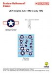 Techmod 48105 - US National Insignia June 1943 to July 1943 (1:48)