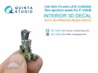 Quinta Studio QR+48094 GRU-7A late, 2 ejection seats for F-14 A/F-14B (Hasegawa, GWH) 1/48