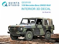 Quinta Studio QD35105 Mercedes-Benz 250GD Wolf 3D-Printed & coloured Interior on decal paper (Revell) 1/35