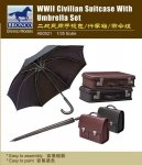 Bronco AB3521 WWII Civilian Suitcase w/Umbrella Set 1/35