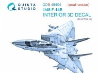 Quinta Studio QDS48404 F-14B 3D-Printed & coloured Interior on decal paper (GWH) (small version) 1/48