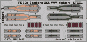 Eduard FE828 Seatbelts USN WWII fighters STEEL 1/48