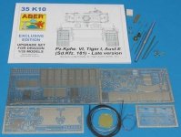 Aber 35K10 Pz.Kpfw. VI Ausf.E (Sd.Kfz.181) Tiger I – Late version (premium set) (1:35)