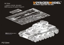 Voyager Model PE72044 WWII German Pz.Kpfw.IV Ausf.F1 for DRAGON 7231 1/72