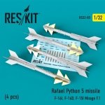 RESKIT RS32-0085 PYTHON 5 MISSILES (4 PCS) 1/32
