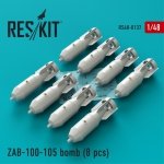 RESKIT RS48-0137 ZAB-100-105 bomb (8 pcs) 1/48