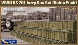 Gecko Models 35GM0036 WWII US 20L Jerry Can Set (Value Pack) 1/35