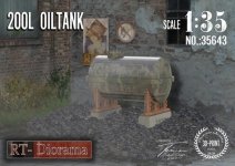RT-Diorama 35643 3D Resin Print: 200L Oiltank 1/35