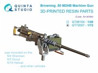 Quinta Studio QT72057 Browning .50 M2HB Machine Gun, 2 pcs (for all kits) 1/72