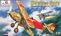 A-Model 72139 British Biplane Hawker Fury Spanish Republican Air Force 1939 1:72