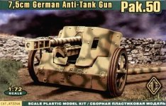 ACE 72246 Pak.50 7.5 cm German Anti-Tank Gun (1:72)