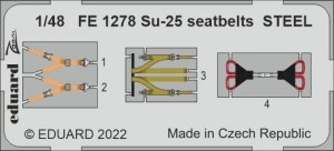 Eduard FE1278 Su-25 seatbelts STEEL ZVEZDA 1/48