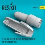 RESKIT RSU32-0015 F-14 (D) open & closed exhaust nozzles for Trumpeter Kit 1/32