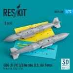 RESKIT RS72-0465 GBU-31 (V) 3/B bombs U.S. Air Force (2 pcs) (3D Printed) 1/72