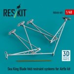 RESKIT RSU48-0481 Sea King blade fold restraint systems for Airfix kit (3D Printed) 1/48