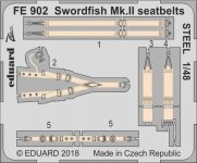 Eduard FE902 Swordfish Mk. II seatbelts STEEL TAMIYA 1/48
