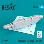 RESKIT RS72-0394 AN / ALQ-131 DEEP ECM POD (3D PRINTED) 1/72