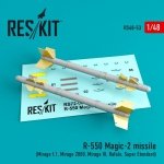 RESKIT RS48-0053 R-550 Magic-2 missile (4 pcs) 1/48