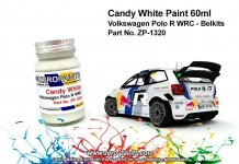 Zero Paints ZP-1320 - Candy White Volkswagen Polo R WRC Belkits 60ml