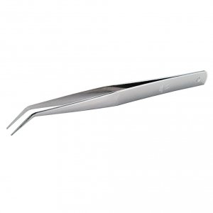 Mineshima F-8 AA bent tip tweezers 150mm